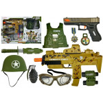 Vojenská súprava - vesta, pištoľ Glock 17, samopal MP7 A1